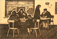 Чермошенцев А.А. Сельское кафе. 1963 г.