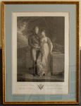 Гравюра пунктиром по оригиналу Луи де Сент-Обена. Милан, 1807 г. Александр I и Елизавета Алексеевна