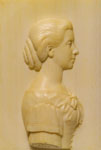 Я.П. Серяков. Портрет молодой женщины. 1859. Барельеф. Кость