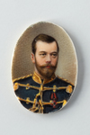 Миниатюра. Портрет императора Николая II. 8,0 х 6,0 мм