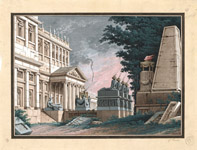 Эскиз декорации храма. 1800-е гг.