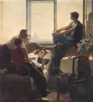 Шильников С.Н. Студенты (дипломная работа). 1953. Х., м.