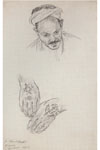 А. Рубцов. Мужчина с татуировками. 1930. Бумага, уголь. 50 х 31. Собрание Меди Дусса