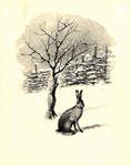 А.Н. Комаров. Заяц перед яблоней. Иллюстрация к рассказу Л.Н. Толстого ''Яблоня''. 1943 г.