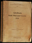 Adressbuch Stadt Tilsit und Vororte 1919