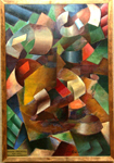 Баранов-Россинэ В.Д. (1888-1942). Цветовая композиция. Холст, масло. 1920 г.