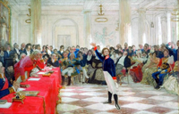Репин И.Е. Пушкин на лицейском экзамене 8 января 1815 года