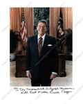 Фотопортрет с автографом Рональда Рейгана,  40-го Президента США, 1995 г.