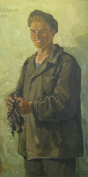 Яков Завируха. Портрет молодого рабочего. 1967 г.