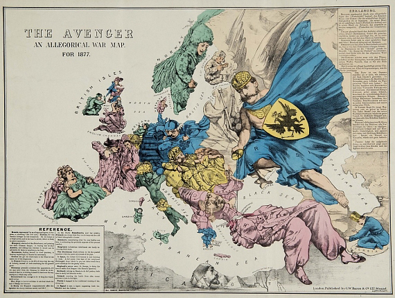 The Avenger: An Allegorical War Map. For 1877 (.     1877 .).  .   