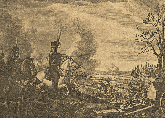 «Бегство фанцузов из Москвы 1812 г. октября 12 дня». (Скотти).