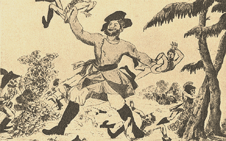 «Русский геркулес загнал французов в лес и давит как мух». (Подр. Теребеневу).