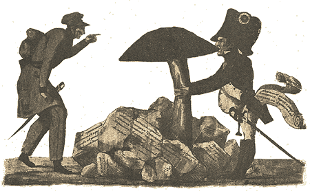 Наполеон в намерении своем уничтожить Пруссию - гриб съел. (И. Теребенев).