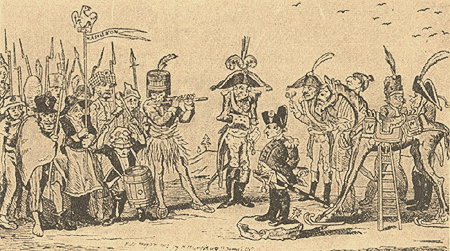 (Англ. копия; см. карик. Теребенева: «Смотр французским войскам»).