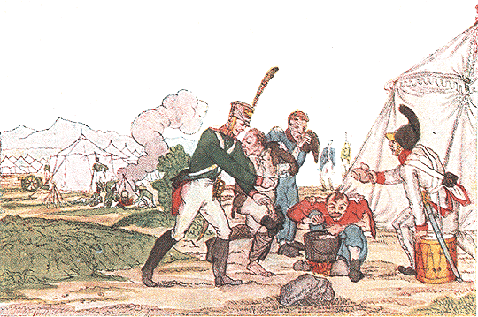 «Хлебосольство - отличительная черта в характере народа русского». Карикатура И.А. Иванова.